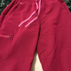 Figs Women's Scrub Pants in Bright Pink